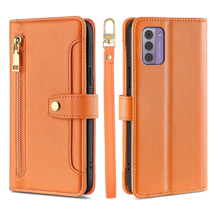 Lite Sheep Texture Cross-body Zipper Wallet Leather Phone Case