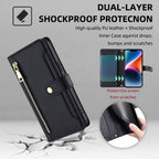 Sheep Texture Cross-body Zipper Wallet Leather Phone Case