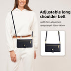 Sheep Texture Cross-body Zipper Wallet Leather Phone Case