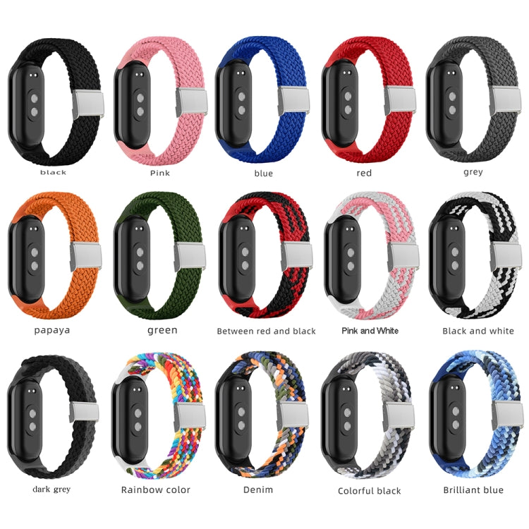 Adjustable Nylon Braided Steel Buckle Watch Band
