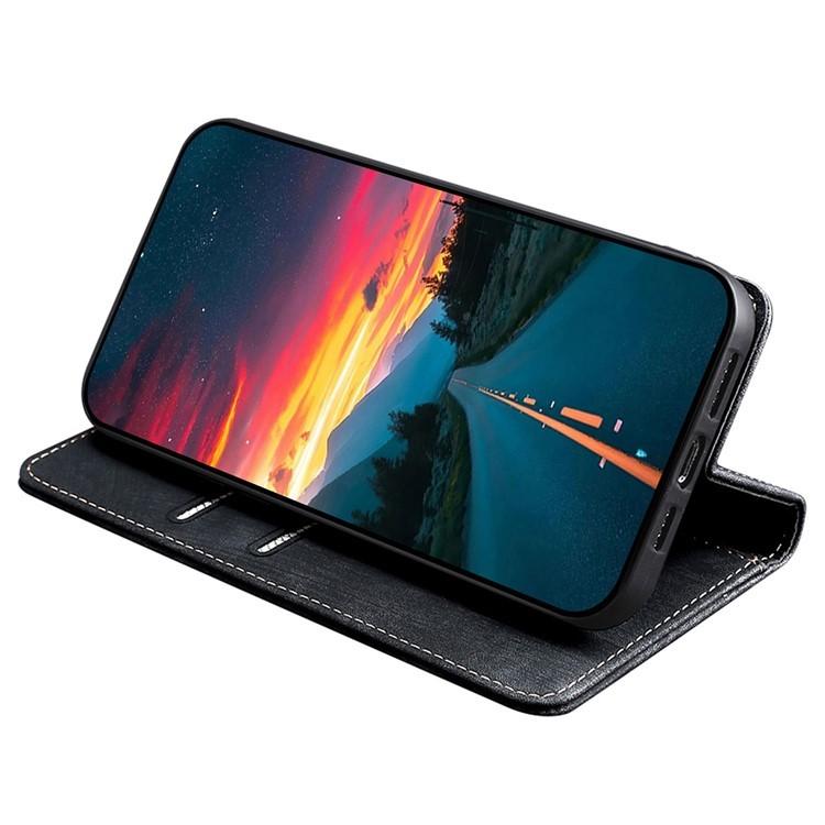 RFID Anti-theft Brush Magnetic Leather Phone Case