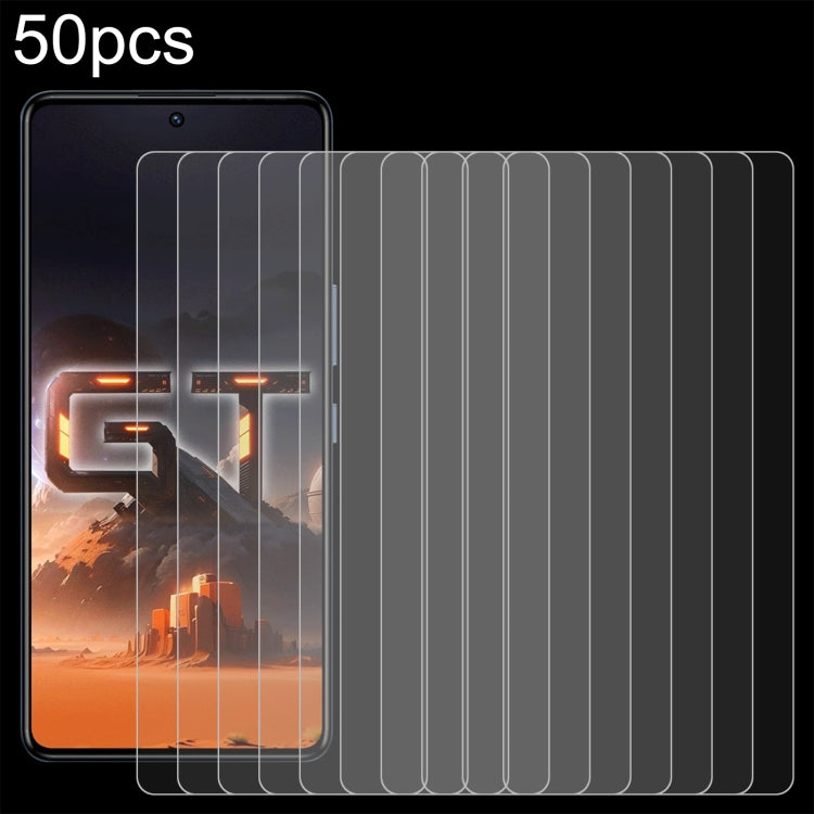 50pcs 0.26mm 9H 2.5D Tempered Glass Film — For Infinix Smart 7 Plus