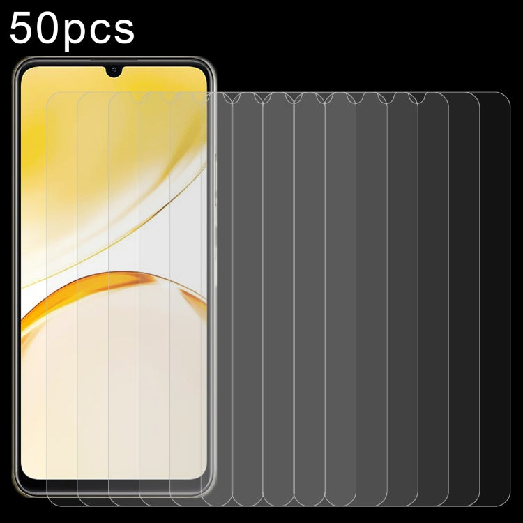50pcs 0.26mm 9H 2.5D Tempered Glass Film