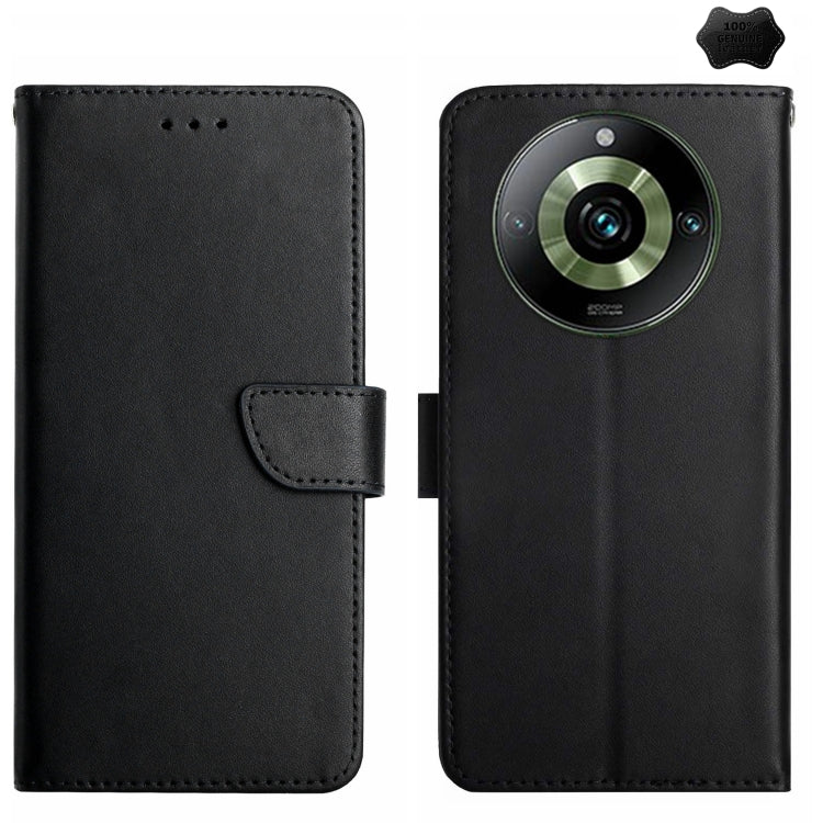 Genuine Leather Fingerprint-proof Flip Phone Case