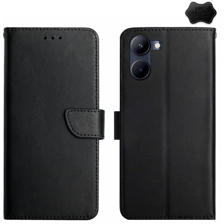 Genuine Leather Fingerprint-proof Flip Phone Case
