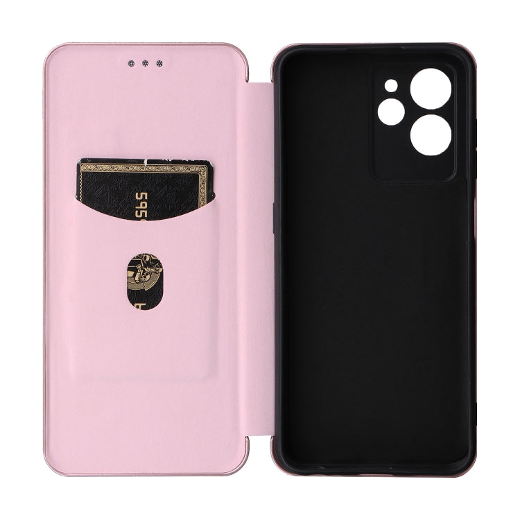 Carbon Fiber Texture Flip Leather Phone Case