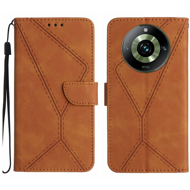 Stitching Embossed Leather Phone Case — view 9
