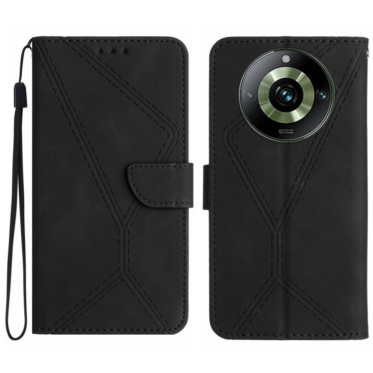 Stitching Embossed Leather Phone Case — view 11