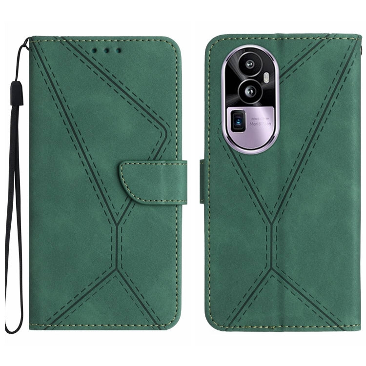 Stitching Embossed Leather Phone Case, For OPPO Reno10 Pro China, For OPPO Reno10 China — view 10