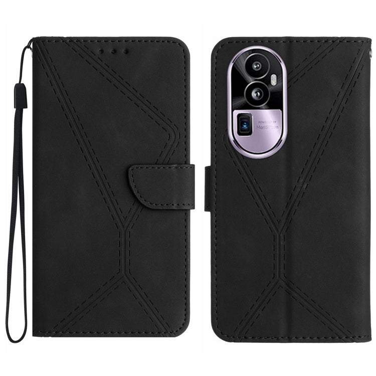Stitching Embossed Leather Phone Case, For OPPO Reno10 Pro China, For OPPO Reno10 China — view 11