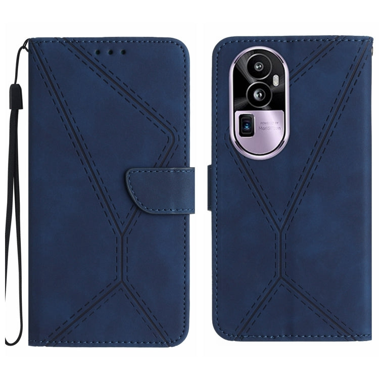Stitching Embossed Leather Phone Case, For OPPO Reno10 Pro China, For OPPO Reno10 China — view 12