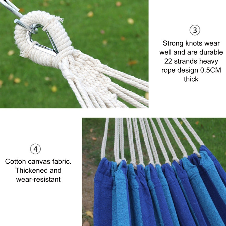 Outdoor Double Thickened Canvas Hammock Indoor Swing