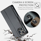 CaseMe 023 Butterfly Buckle Litchi Texture RFID Anti-theft Leather Phone Case