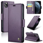 CaseMe 023 Butterfly Buckle Litchi Texture RFID Anti-theft Leather Phone Case
