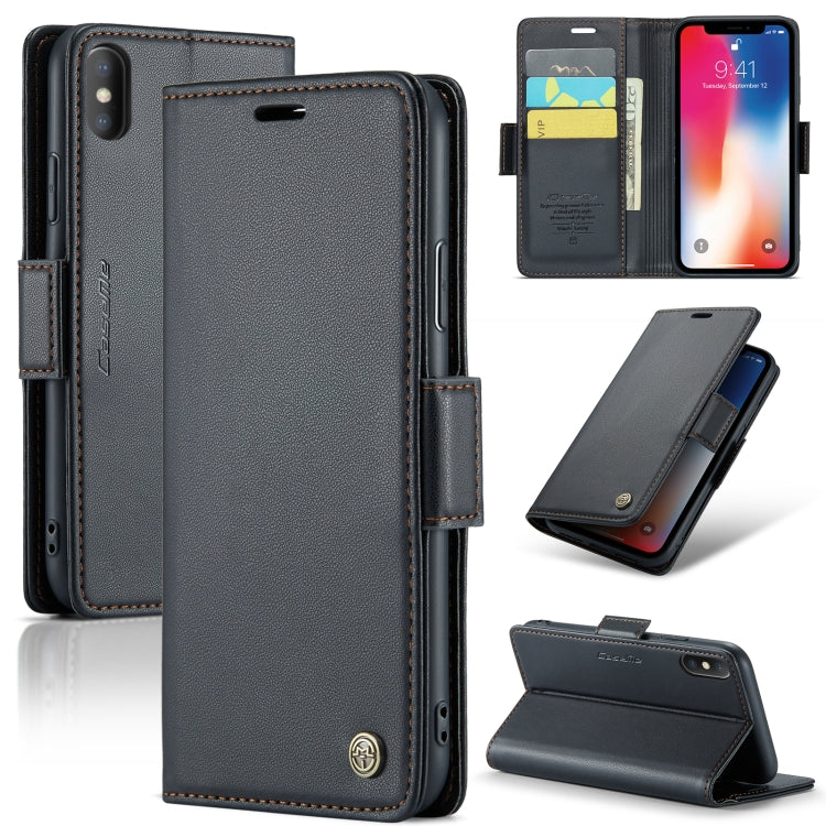 CaseMe 023 Butterfly Buckle Litchi Texture RFID Anti-theft Leather Phone Case