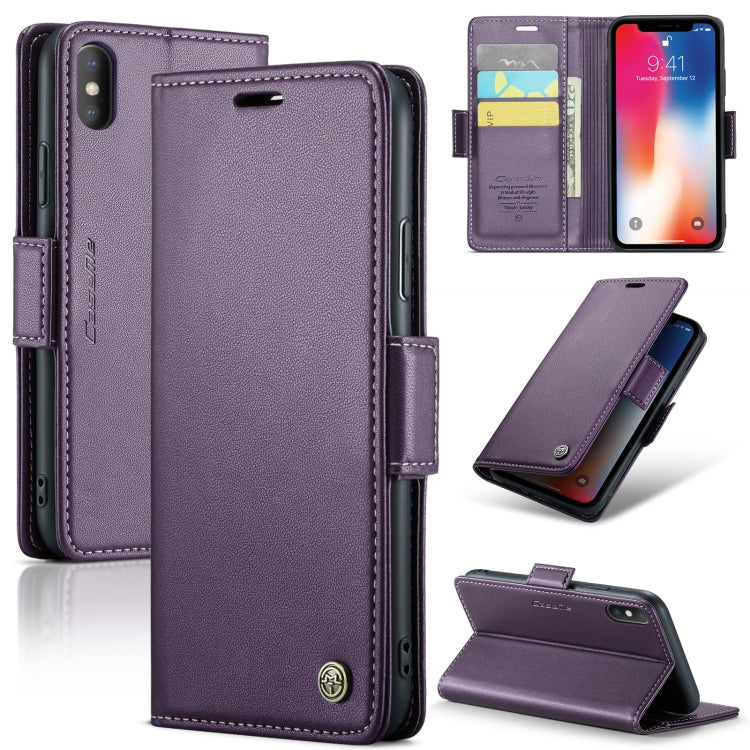 CaseMe 023 Butterfly Buckle Litchi Texture RFID Anti-theft Leather Phone Case