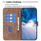 Plaid Embossed Leather Phone Case — For iPhone 14 Plus