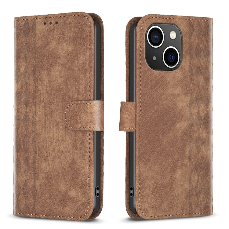Plaid Embossed Leather Phone Case — view 12