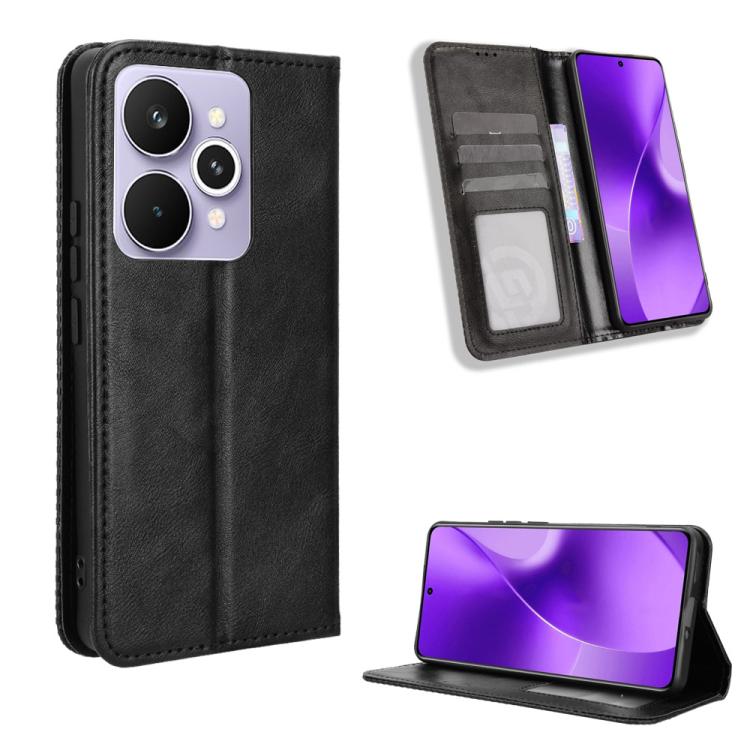 Magnetic Buckle Retro Texture Leather Phone Case