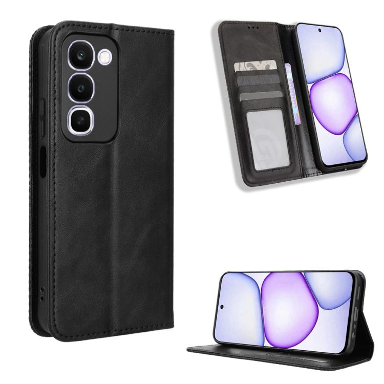 Magnetic Buckle Retro Texture Leather Phone Case — For Realme P4 Pro 5G