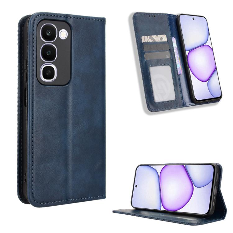 Magnetic Buckle Retro Texture Leather Phone Case — For Realme 15T 5G