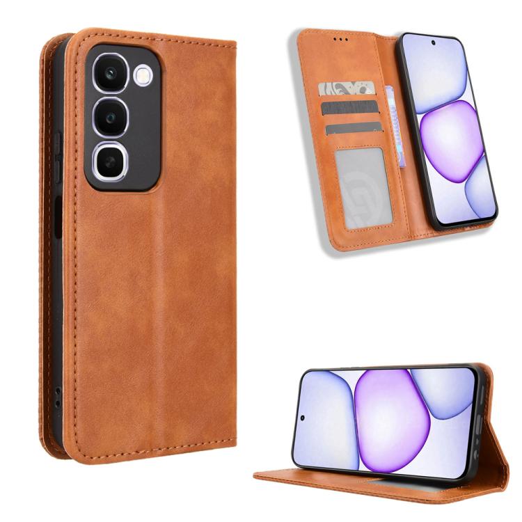 Magnetic Buckle Retro Texture Leather Phone Case — For Realme C71 4G India / Note 70T 4G