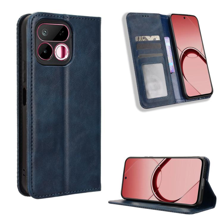 Magnetic Buckle Retro Texture Leather Phone Case — For Realme 16 5G