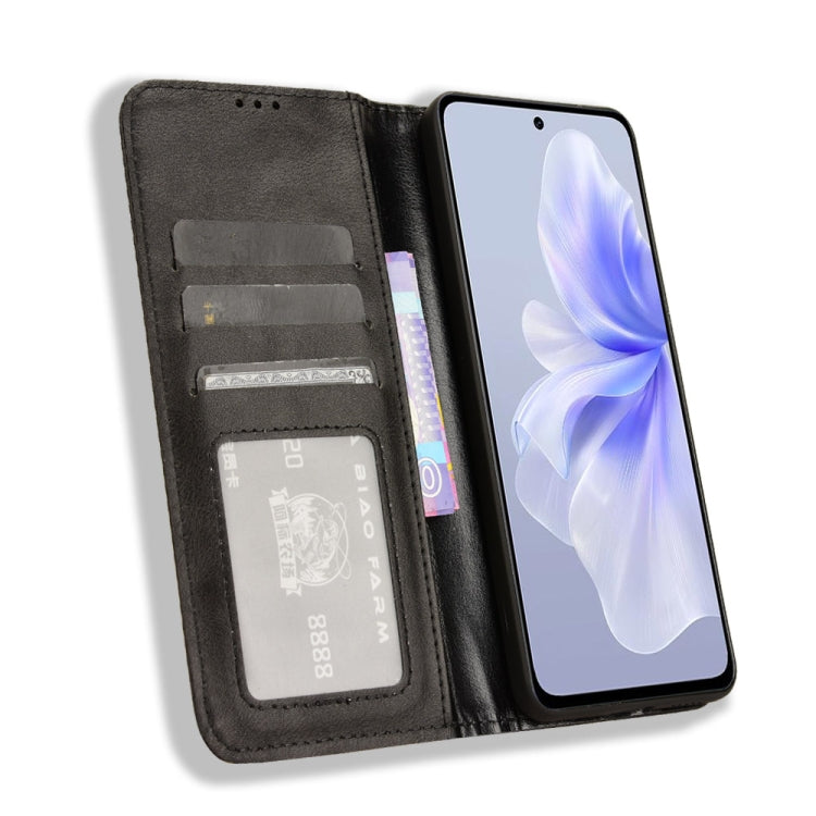 Magnetic Buckle Retro Texture Leather Phone Case