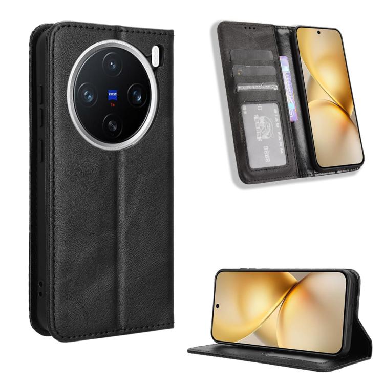 Magnetic Buckle Retro Texture Leather Phone Case
