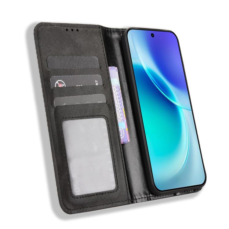 Magnetic Buckle Retro Texture Leather Phone Case