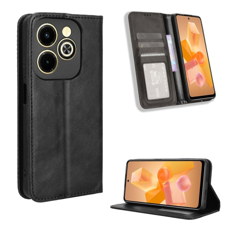 Magnetic Buckle Retro Texture Leather Phone Case