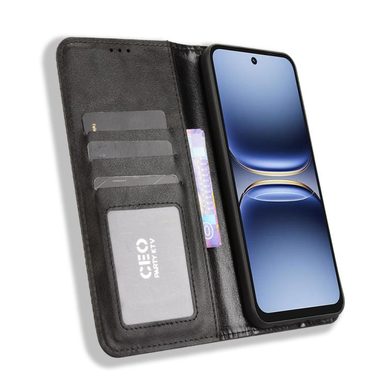 Magnetic Buckle Retro Texture Leather Phone Case