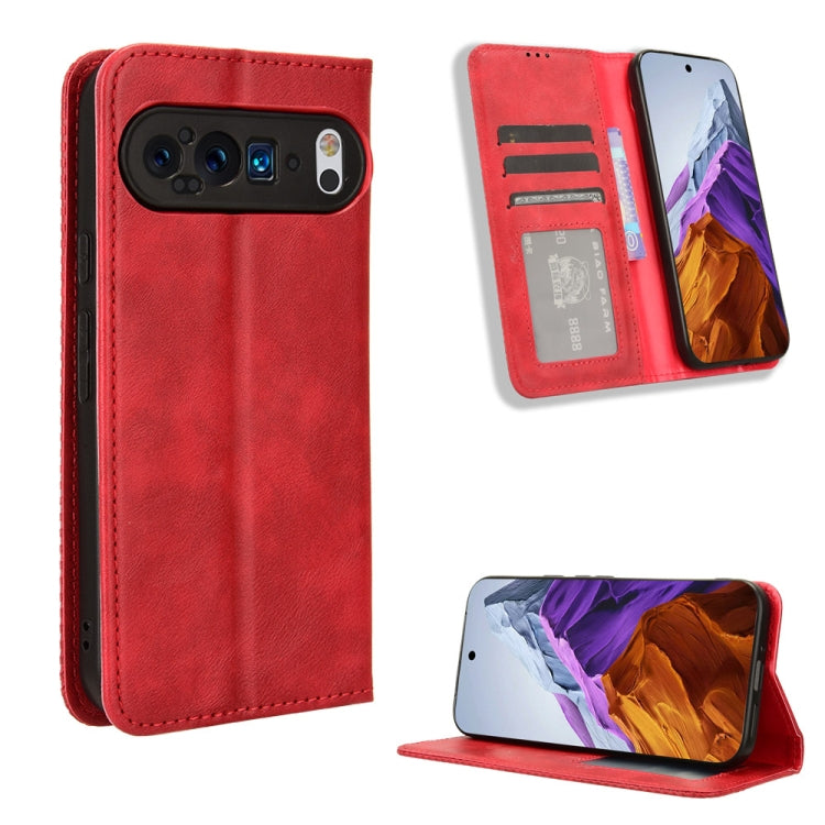 Magnetic Buckle Retro Texture Leather Phone Case