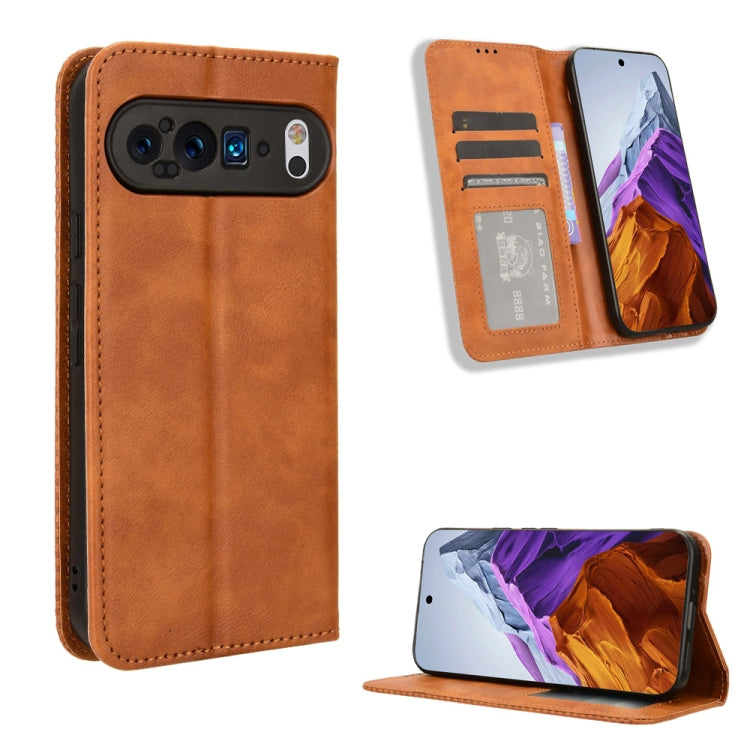 Magnetic Buckle Retro Texture Leather Phone Case