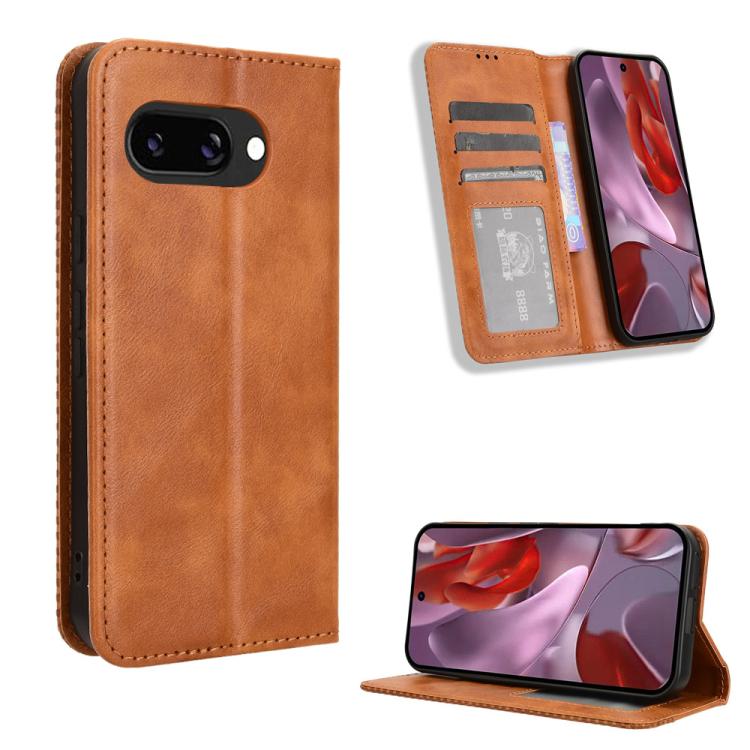 Magnetic Buckle Retro Texture Leather Phone Case