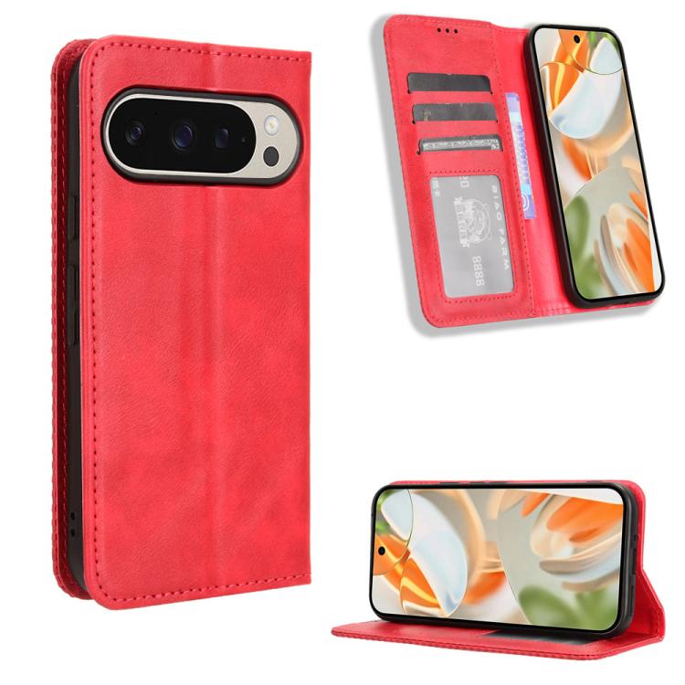 Magnetic Buckle Retro Texture Leather Phone Case