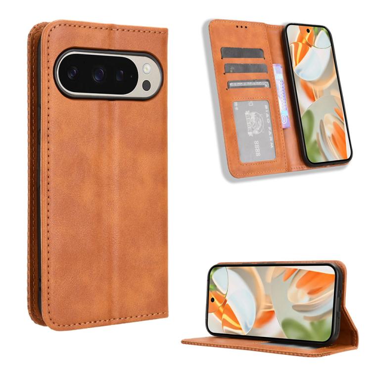 Magnetic Buckle Retro Texture Leather Phone Case