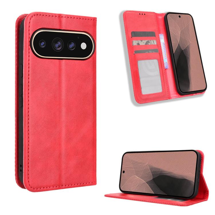 Magnetic Buckle Retro Texture Leather Phone Case
