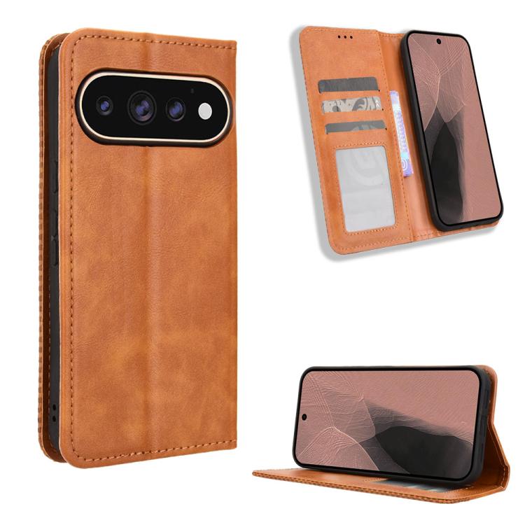 Magnetic Buckle Retro Texture Leather Phone Case