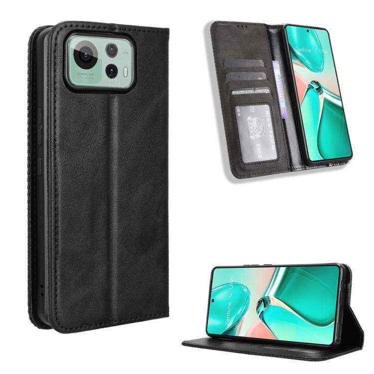 Magnetic Buckle Retro Texture Leather Phone Case