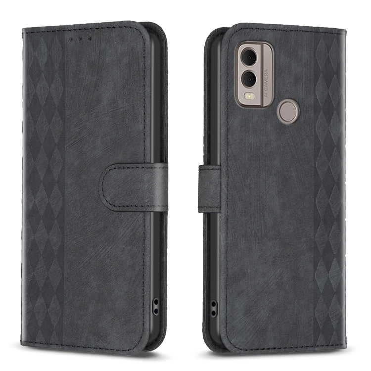 Plaid Embossed Leather Phone Case