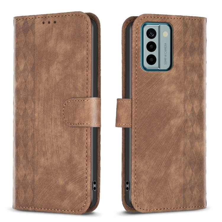 Plaid Embossed Leather Phone Case