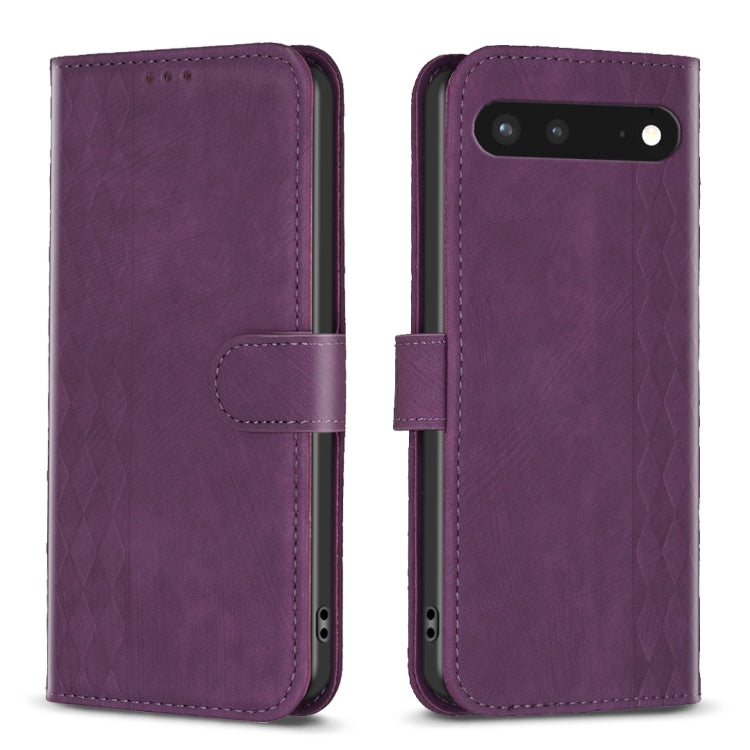 Plaid Embossed Leather Phone Case