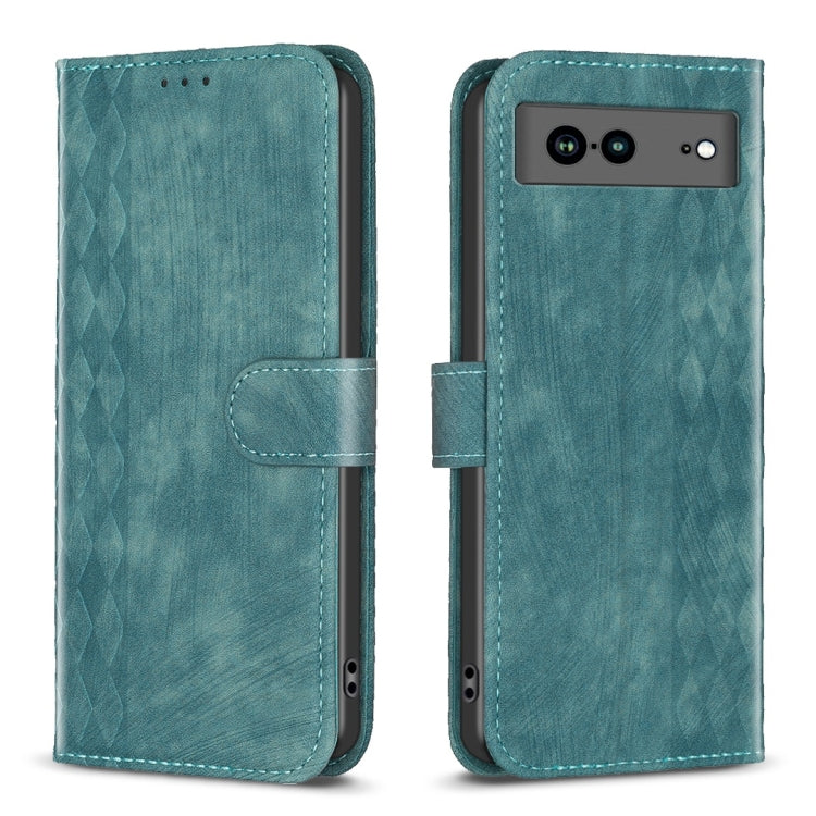 Plaid Embossed Leather Phone Case