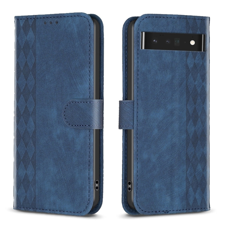 Plaid Embossed Leather Phone Case