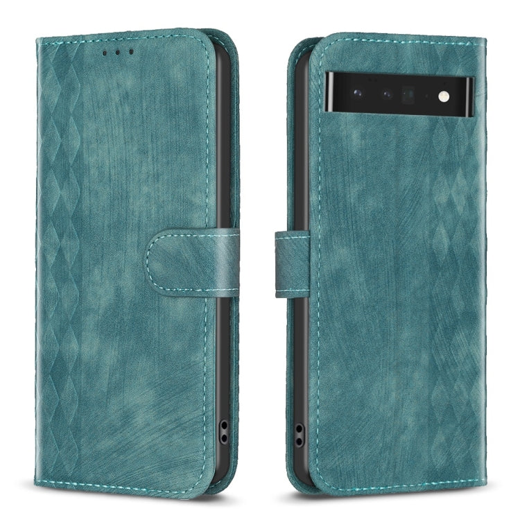 Plaid Embossed Leather Phone Case