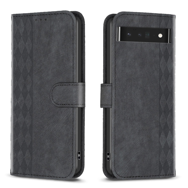 Plaid Embossed Leather Phone Case
