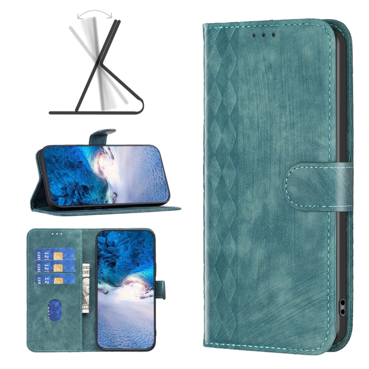 Plaid Embossed Leather Phone Case
