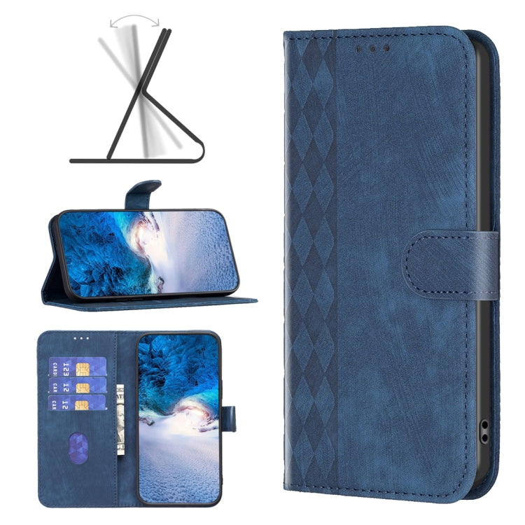 Plaid Embossed Leather Phone Case