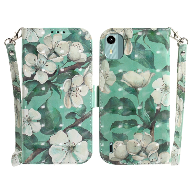 3D Colored Horizontal Flip Leather Phone Case
